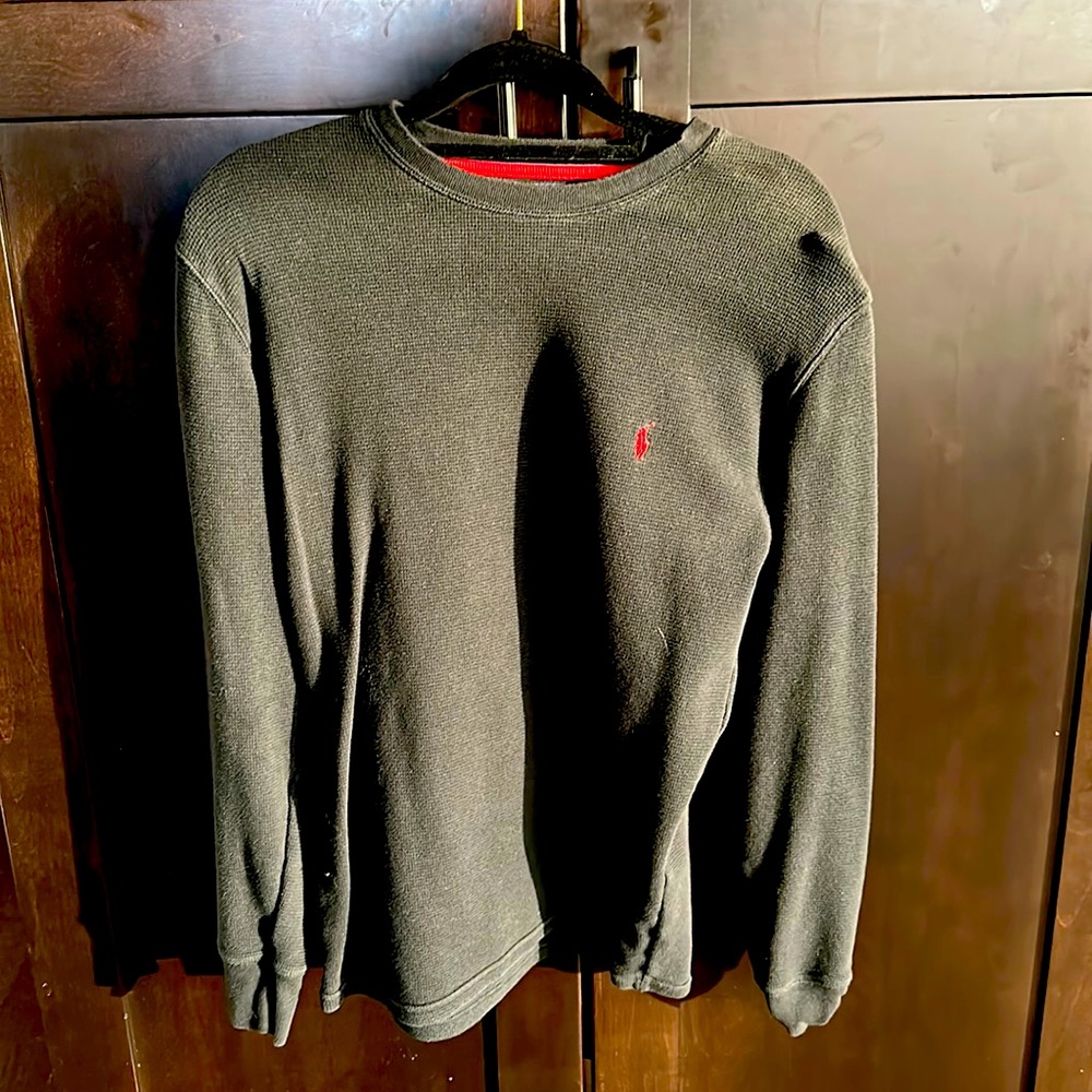 Black Long Sleeve Polo
